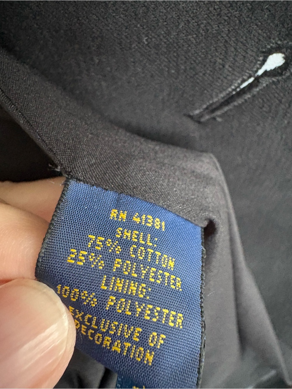 Polo Ralph Lauren Black Crest Blazer Gold Buttons Size 4 Wool Blend Preppy - Picture 8 of 8